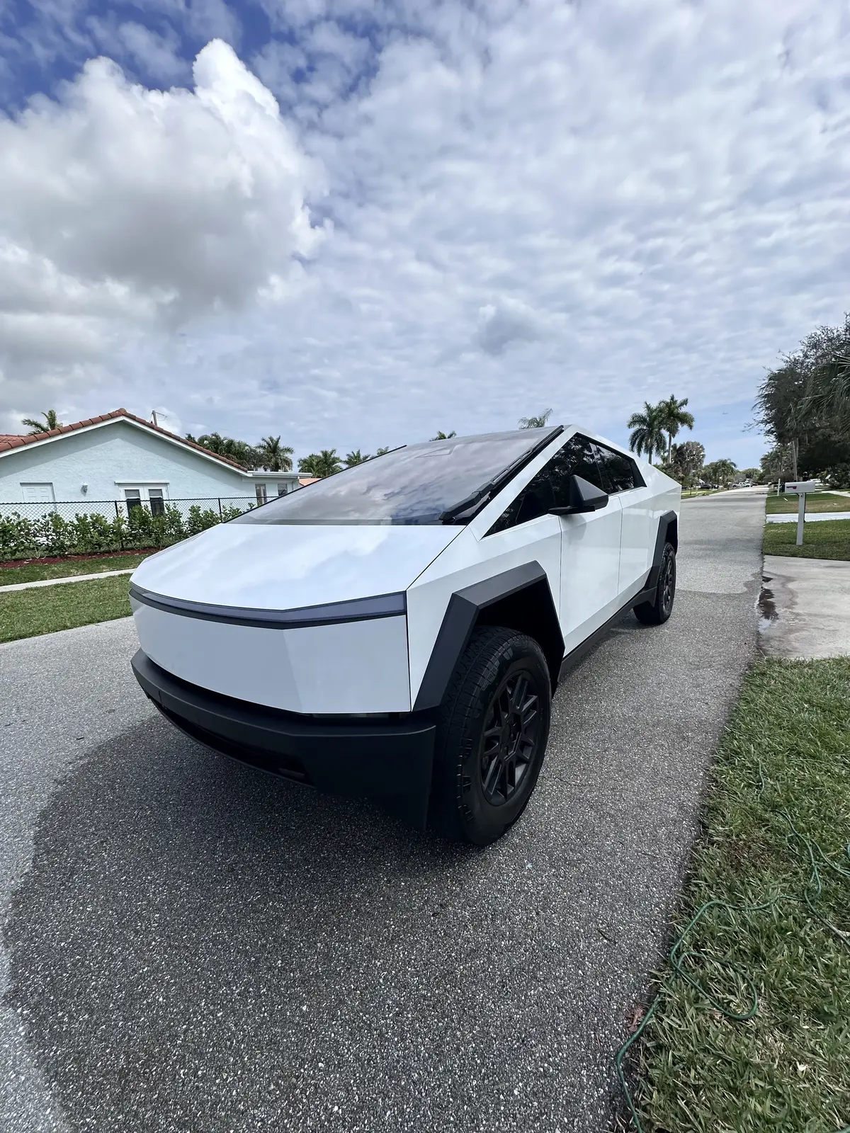 Tesla Cybertruck exterior detail in Broward County