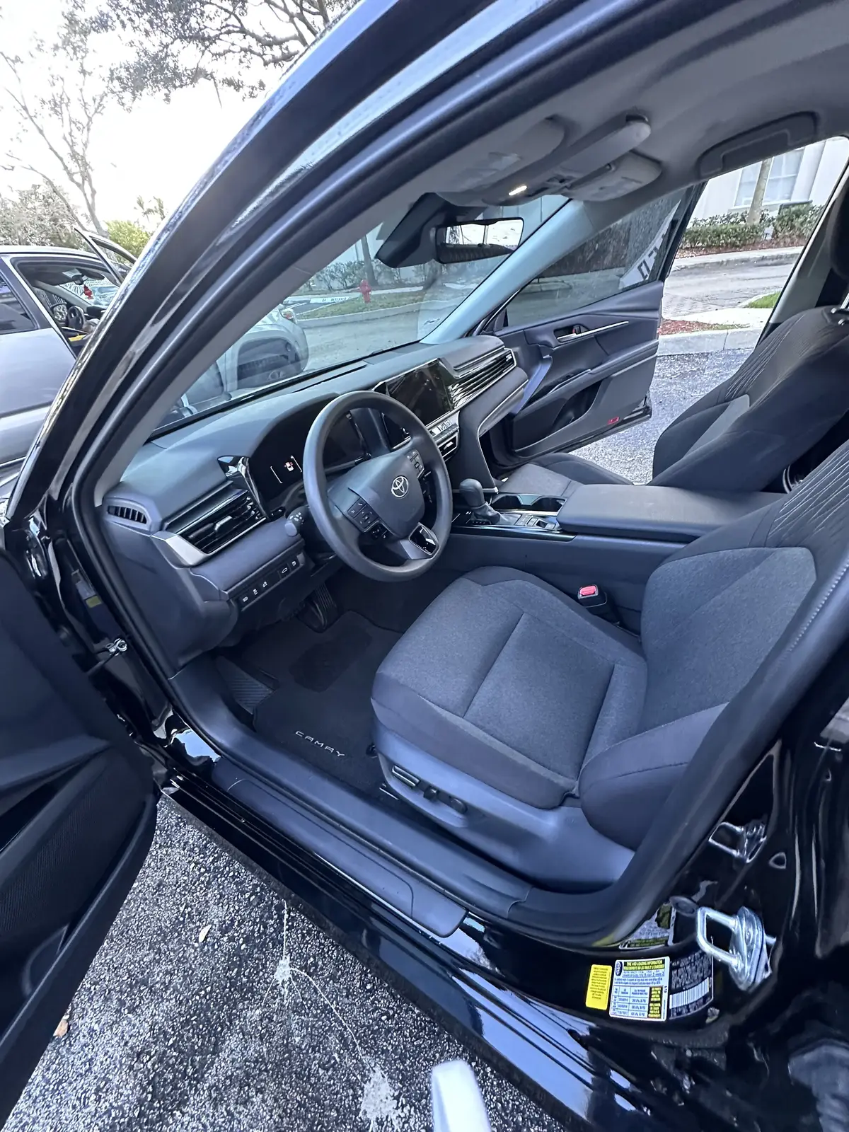 Toyota Camry clean interior after full interior detail showing spotless seats and dashboard